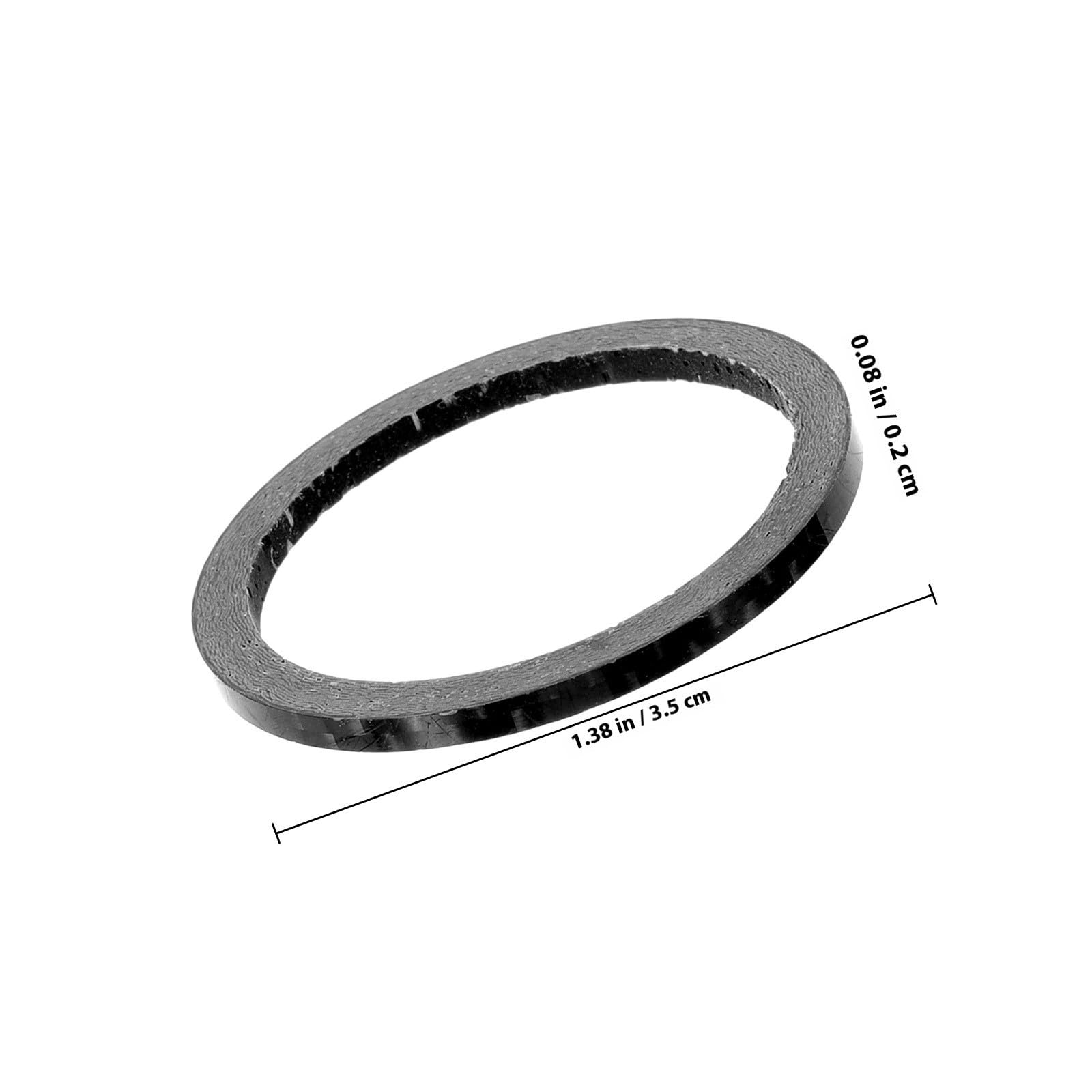 Pretyzoom Carbon Fiber Bike Stem Spacers Bicycle Accessory 3pcs Lightweight Headset Gaskets Black for Mountain Bike Cycling Efficiency