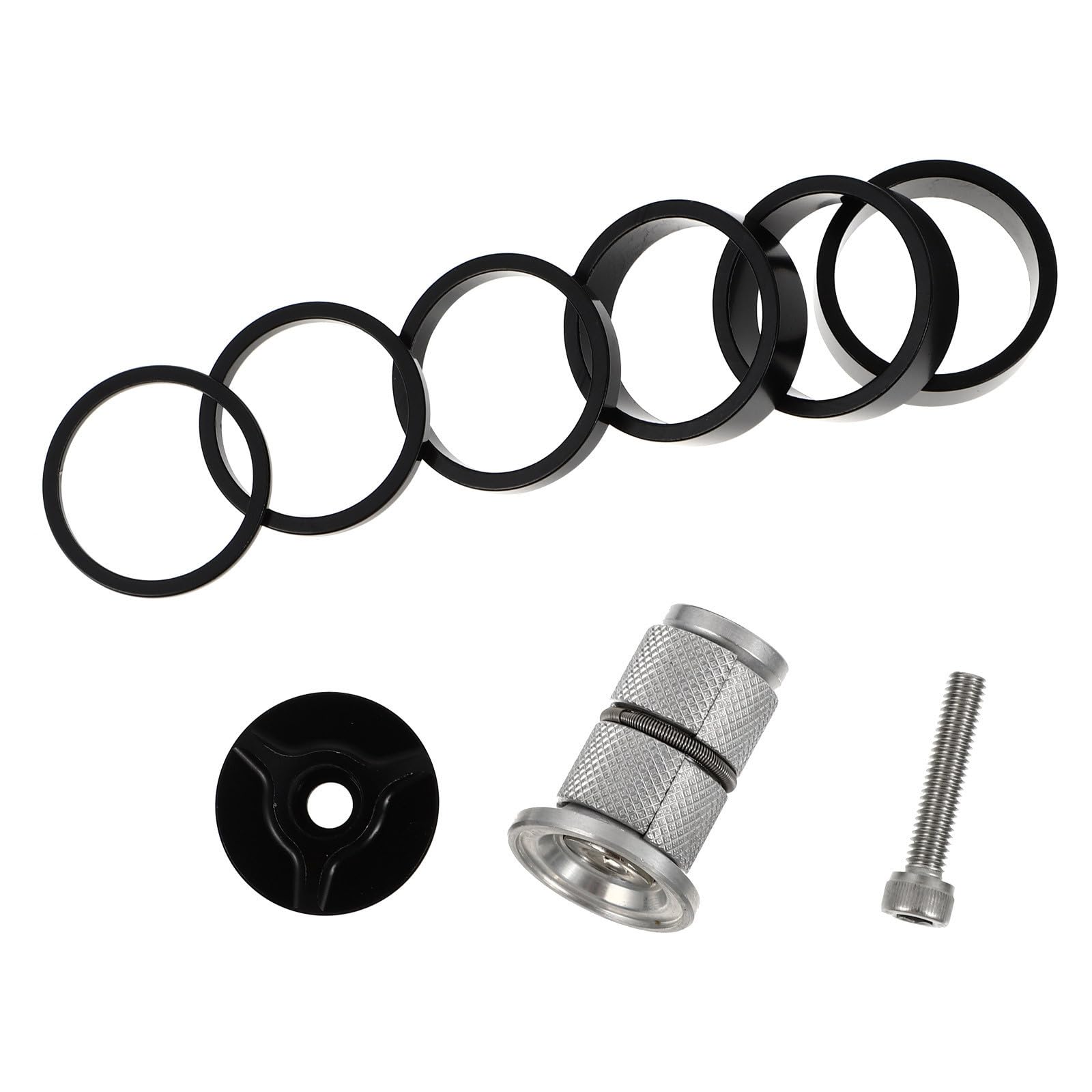 Pretyzoom Bike Front Fork Washer Set 28.6mm Aluminum Replacement Tool Rust-Proof Parts Cycling Accessory for Mountain and Road Bikes