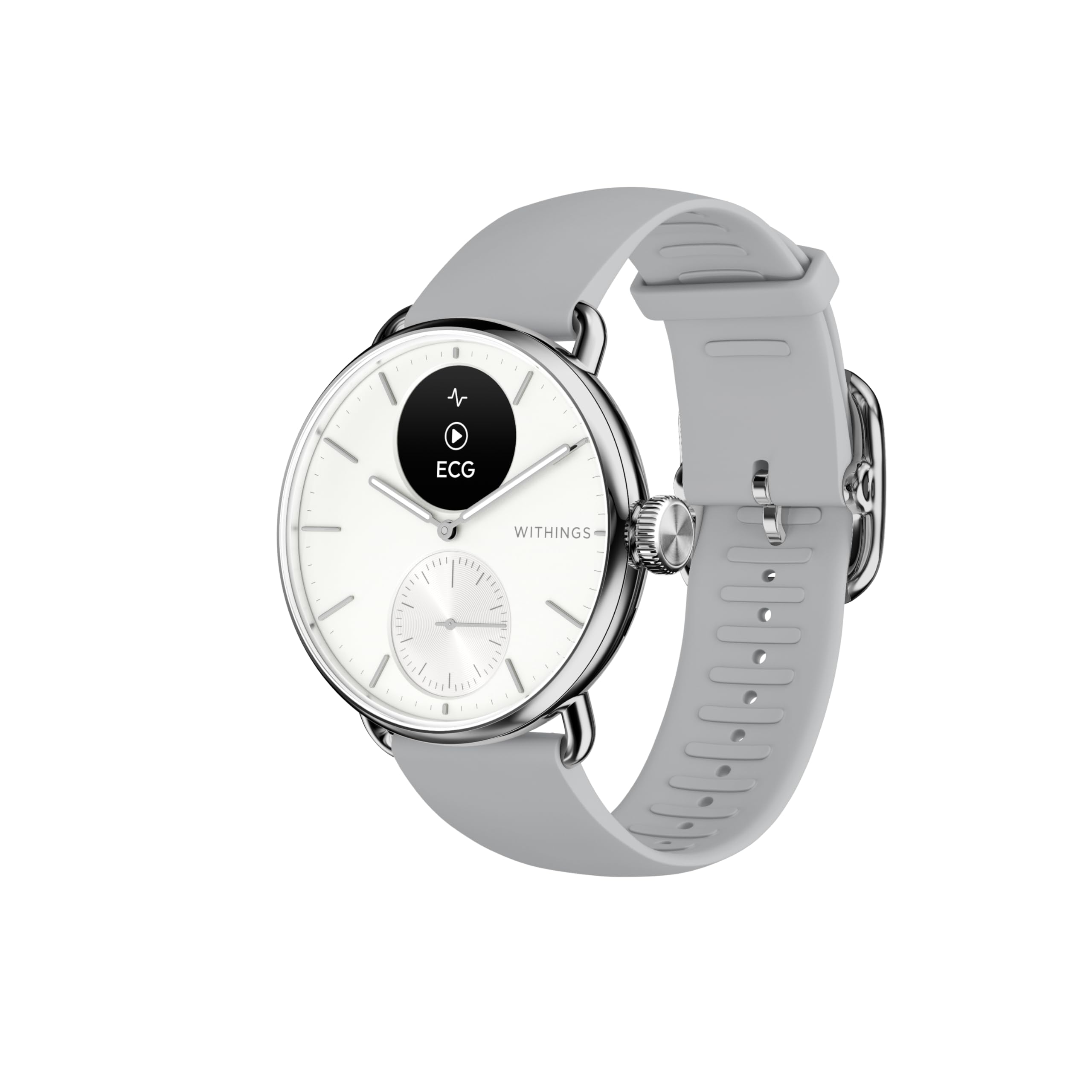 Withings ScanWatch 2 - Hybrid Smart Watch, Heart Rate Monitoring, Fitness Tracker, Cycle Tracker, Sleep Monitoring, GPS Tracker, 30-Day Battery