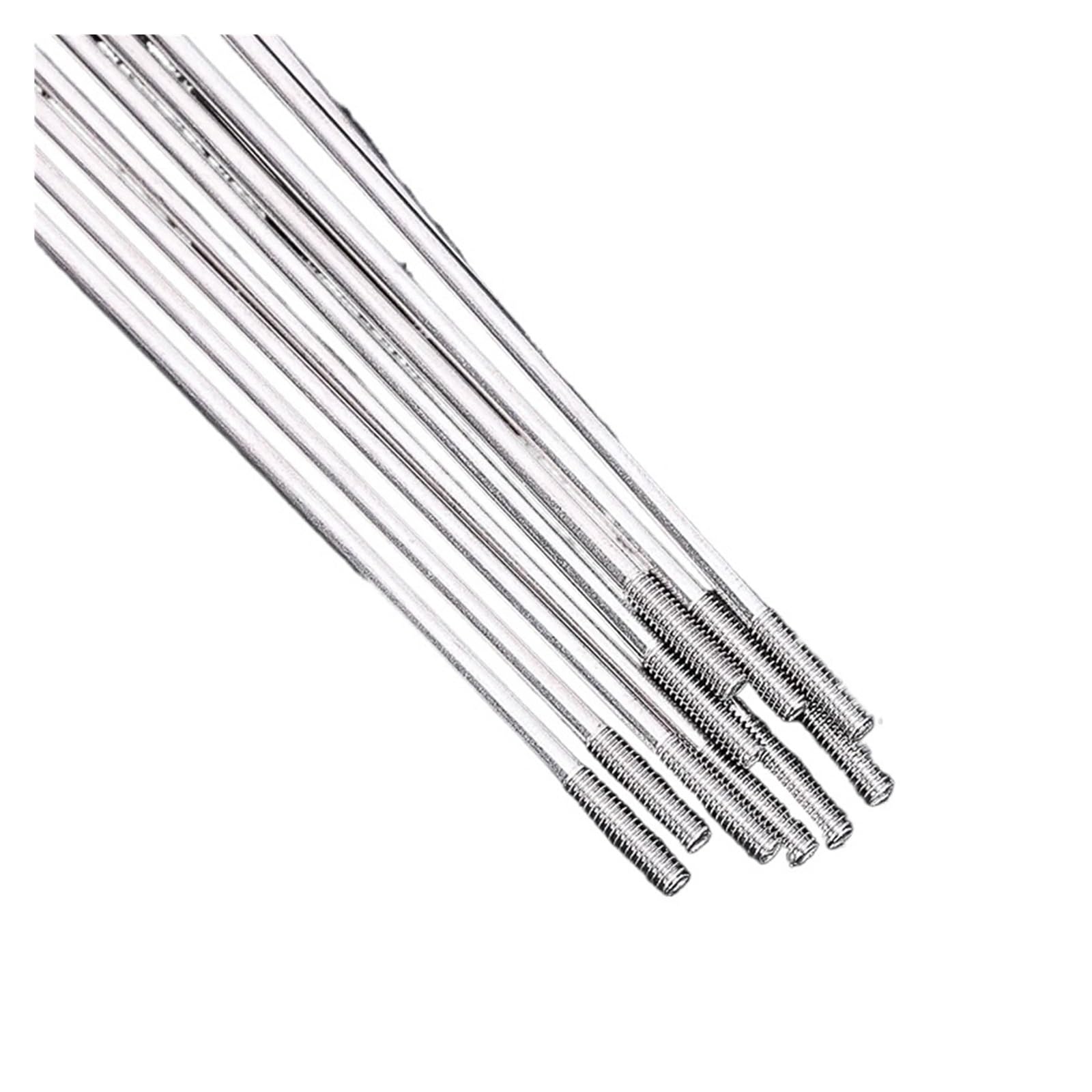 Usxinyan 10Pcs Stainless Steel 14G for Bicycle Spokes Road Bike Cycle 250/255/258/261/263/265/275/296mm Nipples Accessories