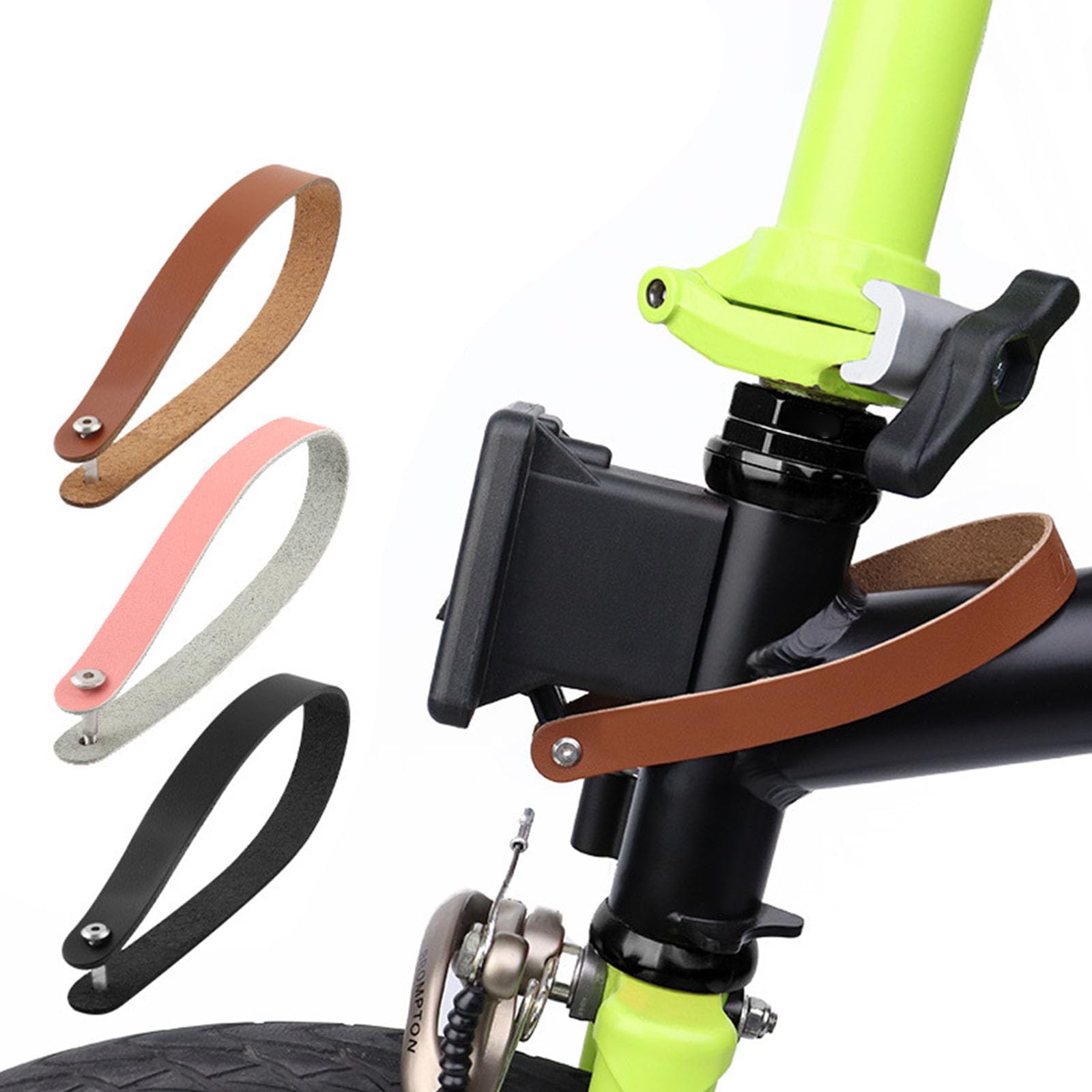 Rulbelok 2 Pcs Front Shelf Handle Quickly Release Handle Practical Pigs Nose Bike Head Bag Pull Belt Cycling Accessories Front Shelf