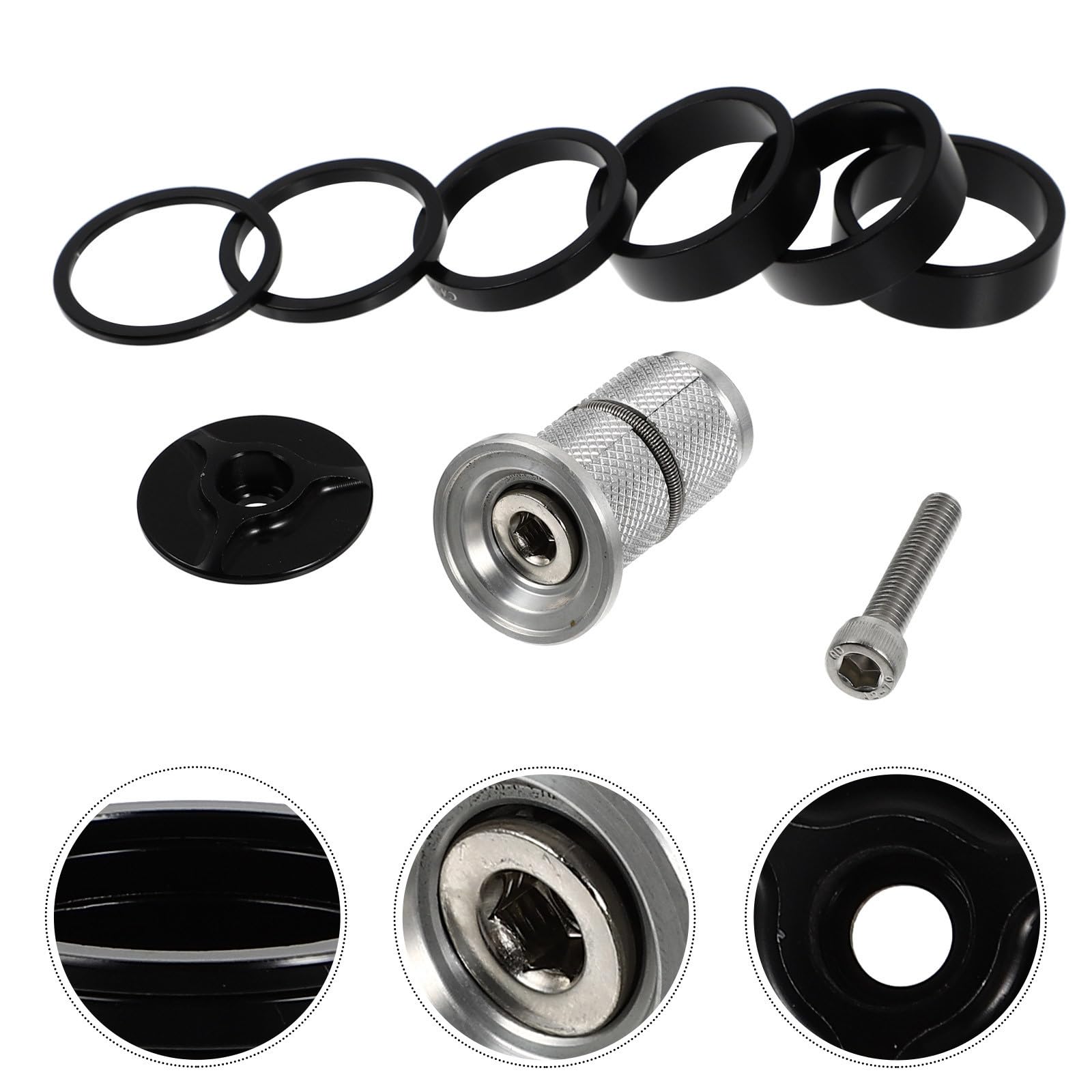 Pretyzoom 28.6mm Aluminum Bike Fork Washer Set