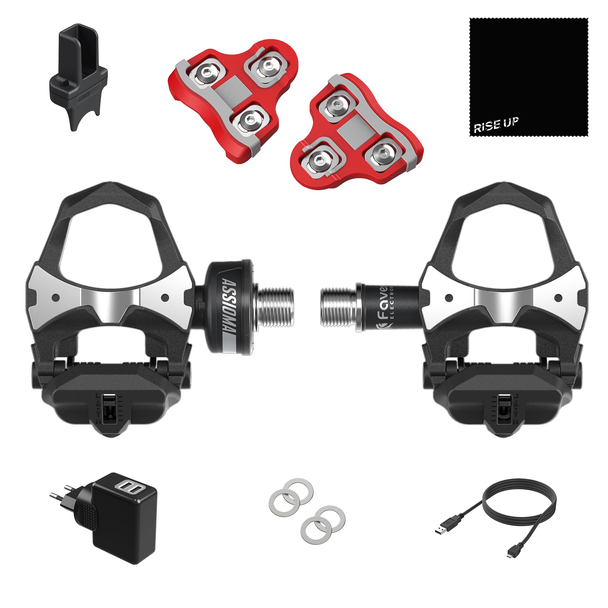 Favero Assioma UNO, Single-Sensing Side Pedal Based Cycling Power Meter, Bluetooth & ANT+ Connectivity for Bike Computers, Cycling GPS Units, & Smartphones