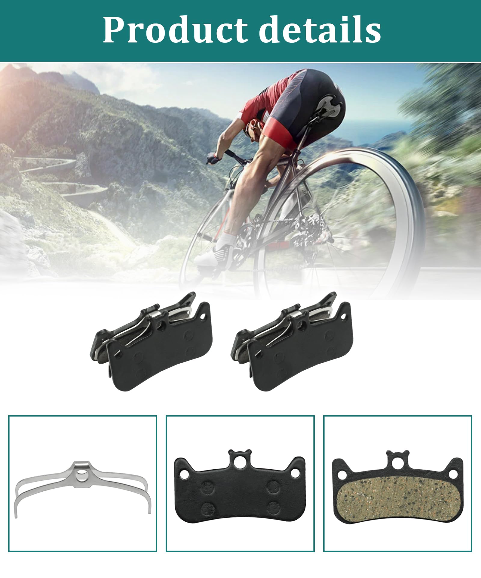 2 Pairs Disc EBike Pads Compatible with Formula Cura 4 Electric Bike Accessories