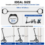 Honszex 47-Inch Combination Scooter Lock
