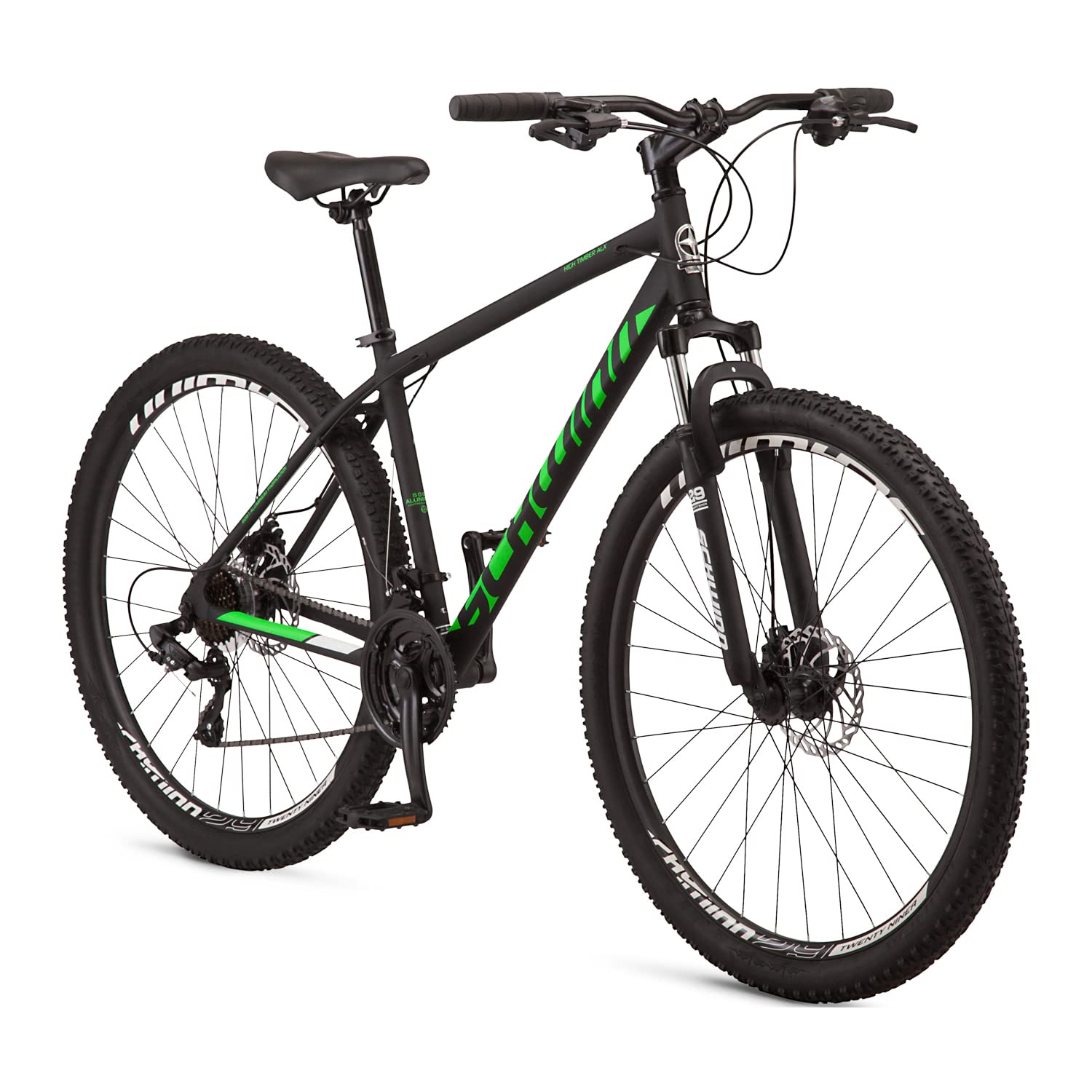 Schwinn High Timber Mountain Bike , 24 to 29-Inch Wheels, 7 or 21-Speeds, Front Suspension, Aluminum and Steel Frame Options