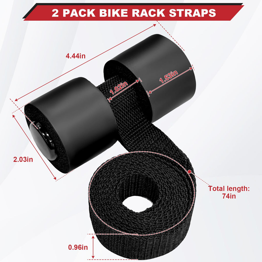 Bike Rack Straps Compatible with Saris Hatch Huggers Bike Rack Accessories Fit for Bones/Bones EX/Guardian, Glass Hatchbacks & SUV, Integrated
