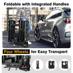 Eco Pro Upgraded 200lbs EBike Rack with Ramp for 2 E-Bikes, Hitch EBike Rack for Cars SUVs Trucks, Foldable Tilting Bike Rack Platform for Tow Hitch 2" Receiver, E-Bike Carrier Fits up to 5" Fat Tire