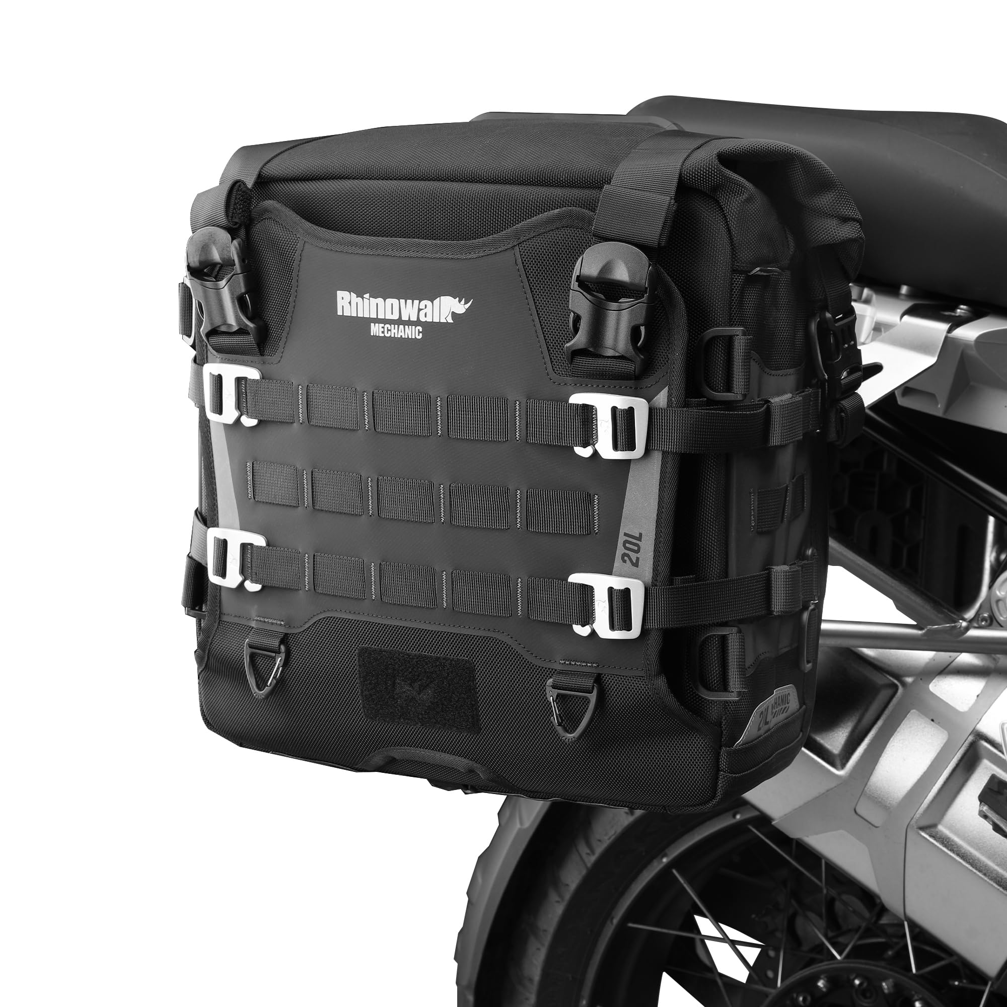 Rhinowalk Waterproof Motorcycle Saddlebags - Quick Release Hanging Side Bags Accessories