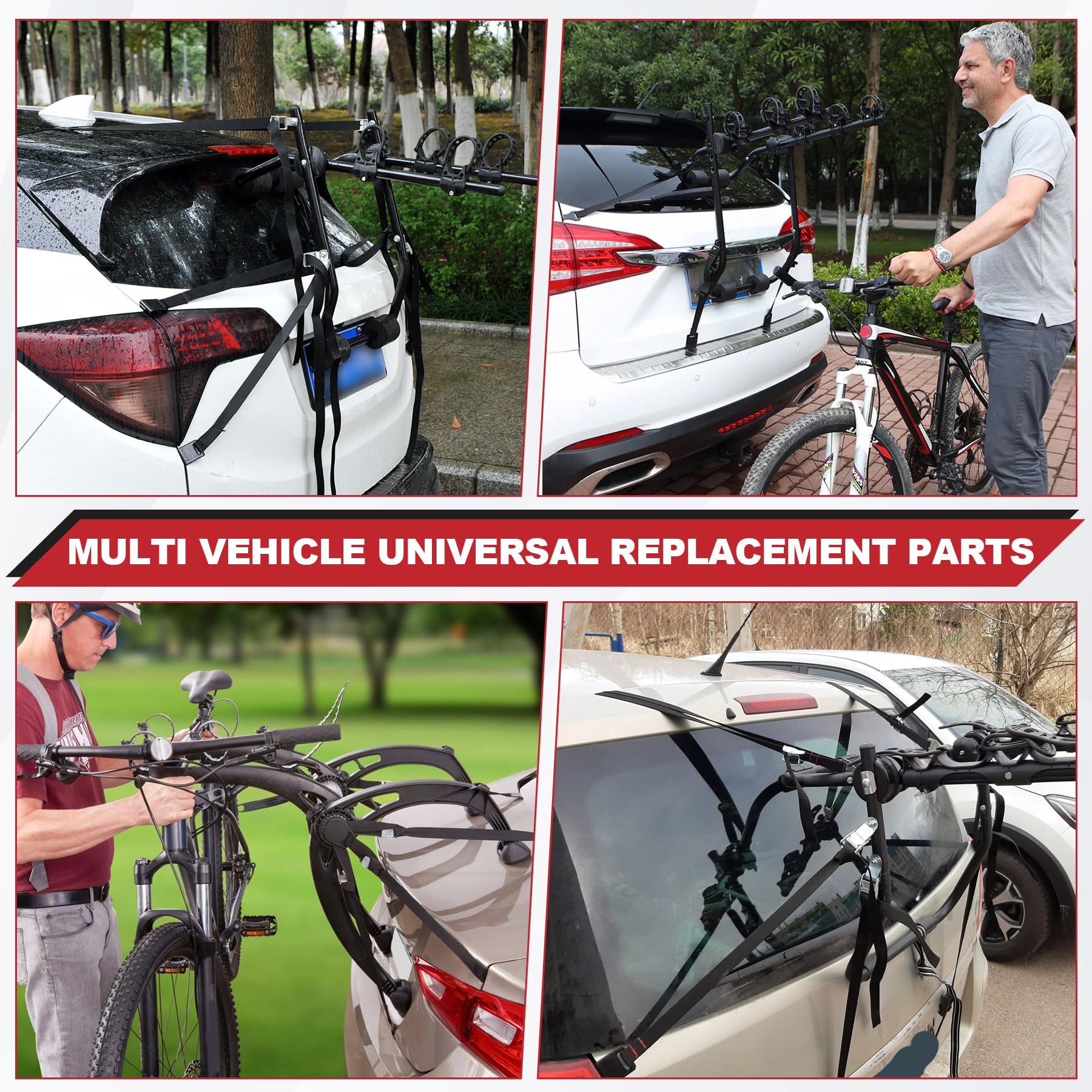 Bike Rack Straps Compatible with Saris Hatch Huggers Bike Rack Accessories Fit for Bones/Bones EX/Guardian, Glass Hatchbacks & SUV, Integrated