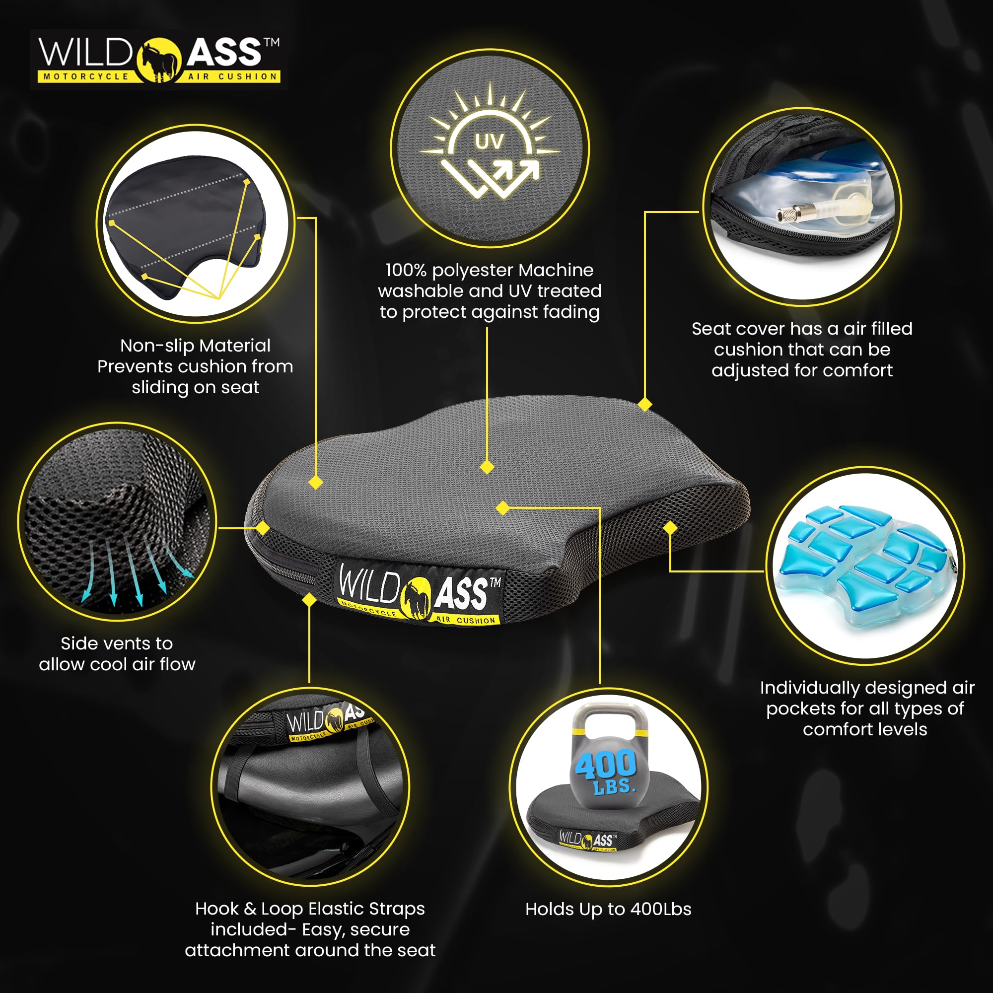 Wild Ass Smart Motorcycle Seat Cushion