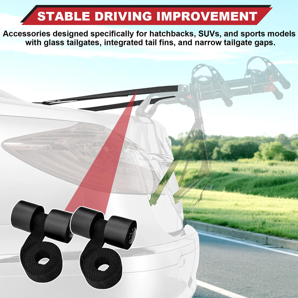 Bike Rack Straps Compatible with Saris Hatch Huggers Bike Rack Accessories Fit for Bones/Bones EX/Guardian, Glass Hatchbacks & SUV, Integrated