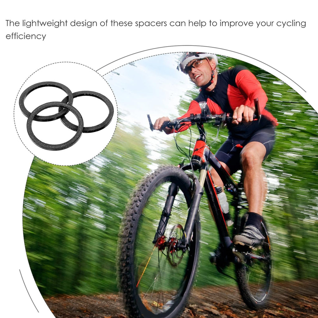 Pretyzoom Carbon Fiber Bike Stem Spacers (3-Pack)